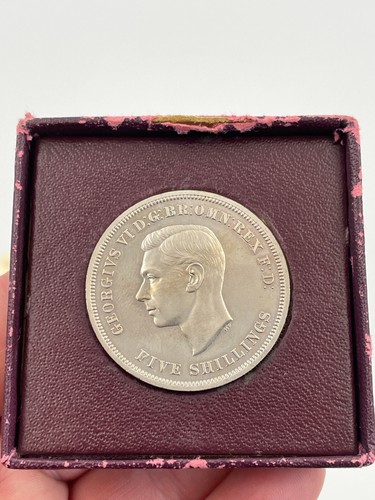 Antique five shilling - five, coin