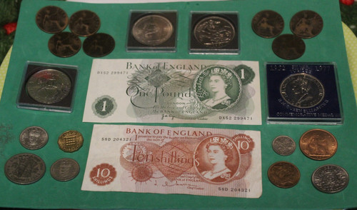 Old british coins job - coins,