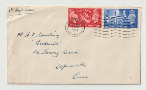 1951 fdc festival - uk,