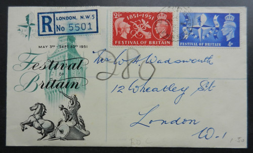 1951 first day cover - cover:, festival